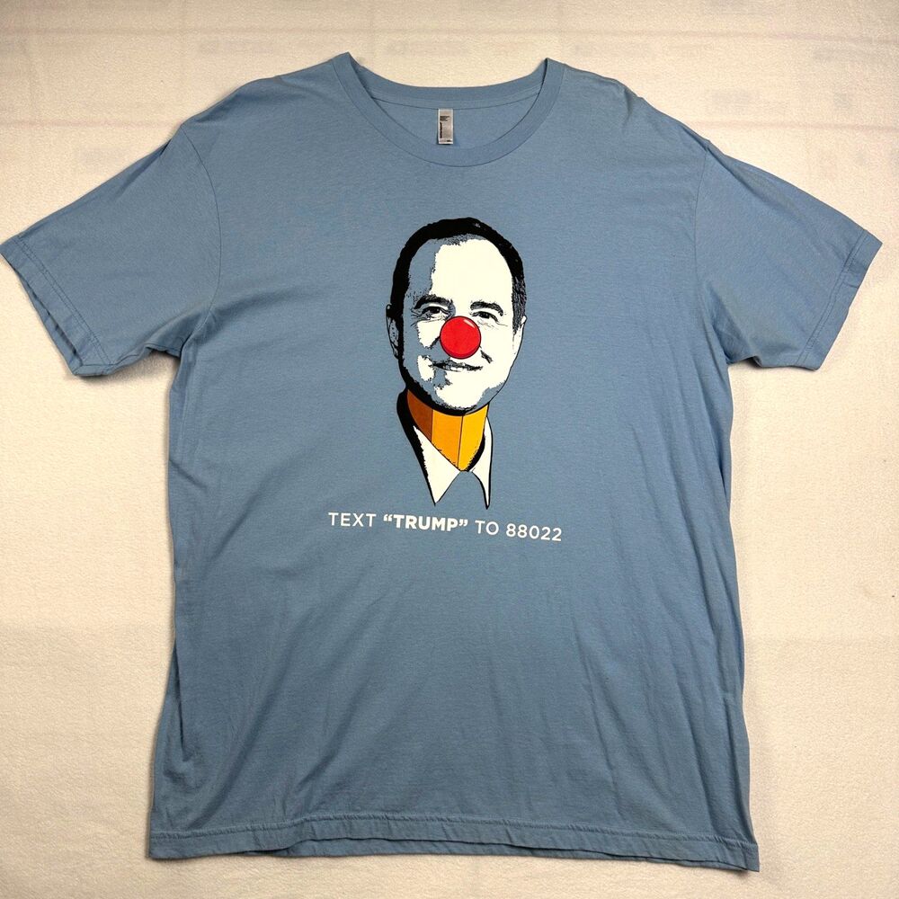American Apparel Men's 2XL Blue Political Satire Trump Campaign Graphic Tee